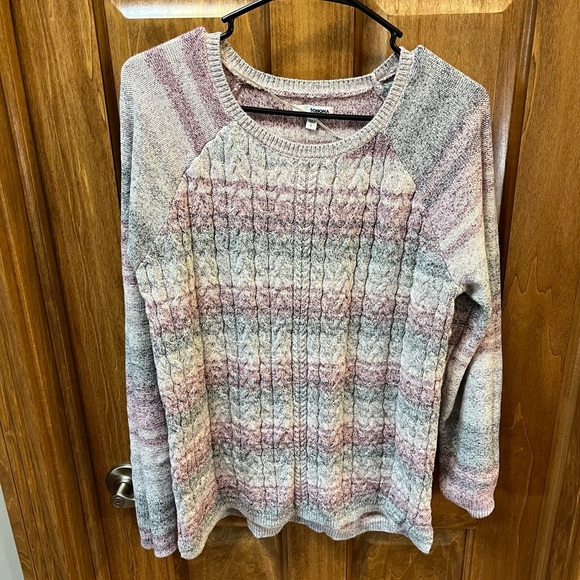 Sonoma Sweaters - Women’s Sonoma Cable Knit Patterned Sweater Large